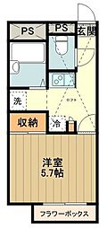 レオパレスサンビレッヂ壱番町 1Kの間取図画像