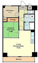ライオンズマンション西武立川 2LDKの間取図画像