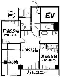 コーシンハイム一ツ橋学園 3LDKの間取図画像