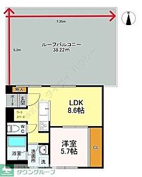 I・M・Oビル 1LDKの間取図画像