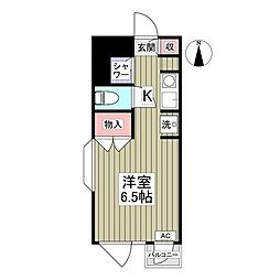 エスペランサ ワンルームの間取図画像