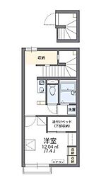 東武伊勢崎線 獨協大学前駅 徒歩37分の賃貸アパート 2階1Kの間取り