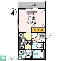 埼玉高速鉄道 東川口駅 徒歩5分の賃貸アパート 1階1Kの間取り