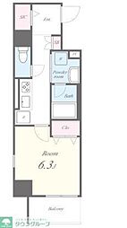 JR京浜東北・根岸線 川口駅 徒歩7分の賃貸マンション 2階1Kの間取り