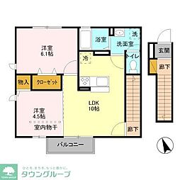 アルヴィータ 2LDKの間取図画像