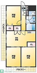 ひまわりマンション 3DKの間取図画像