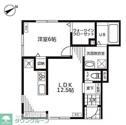 リーブルファイン下蛭田3 1LDKの間取図画像
