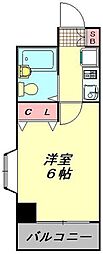 ジュネパレス越谷第3 1Kの間取図画像