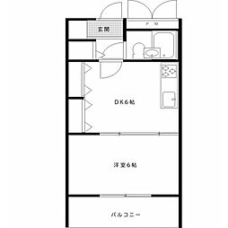 エスポワール 1DKの間取図画像