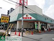新鮮市場 徒歩11分。スーパー 860m