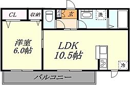グランステラ 1LDKの間取図画像