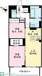 川口市戸塚2丁目マンション 2LDKの間取図画像
