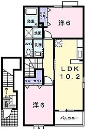 サニーレジデンス 2LDKの間取図画像