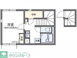 レオネクストMAYUMI 1Kの間取図画像