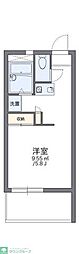 レオパレスＭ−47 2階1Kの間取り