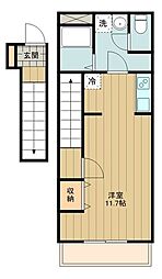 リブリ・ｈｉｎｏ 2階1Kの間取り