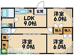 ＣＯＭＦＯＲＴ　　ＩＮＡＧＩ 4階3LDKの間取り