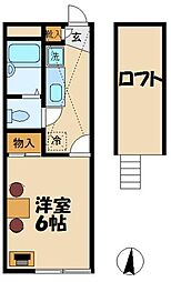 レオパレスサンロイヤルＹ 1階1Kの間取り