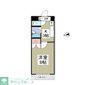 リュミエ府中 2階1Kの間取り