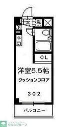 ＯＮＥ’ｓ　ＲＥＳＩＤＥＮＣＥ立川錦町 3階ワンルームの間取り
