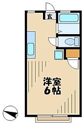 カーサ四季 ワンルームの間取図画像