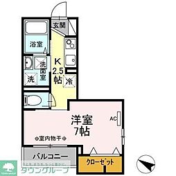 ダイヤモンドハイツ 1Kの間取図画像