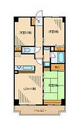 鶴牧ガーデンズ 3LDKの間取図画像
