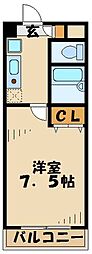 ルピナス5 1Kの間取図画像