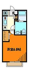 エスポアール 1Kの間取図画像