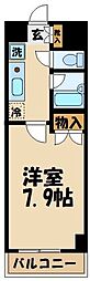 ジュネスドミール2000 1Kの間取図画像