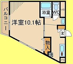 クアトロ 1Kの間取図画像