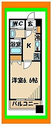 ステーションビューロアール府中 1Kの間取図画像