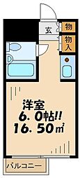 メゾンドノア聖蹟桜ケ丘 ワンルームの間取図画像