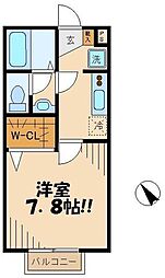 ラ・リヴェール 1Kの間取図画像