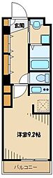 ブランミュール町田 ワンルームの間取図画像