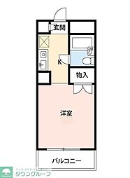 セシーズ新百合丘 ワンルームの間取図画像