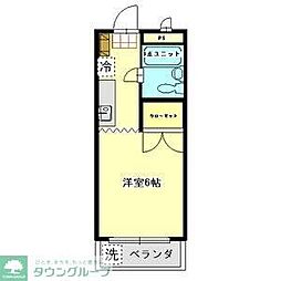 ドミールシンデン 1Kの間取図画像