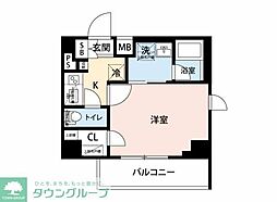 ルフレイムーブル立川 1Kの間取図画像