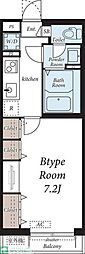 グレイス堀ノ内 1Kの間取図画像