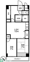 グランシェール豊田 2LDKの間取図画像