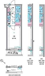RELUXIA西八王子 1Kの間取図画像