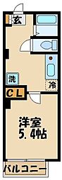 チェリーヒル 1Kの間取図画像