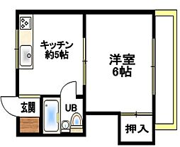 コーポ吉田 1階1DKの間取り