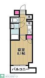 マデリア町田 7階1Kの間取り