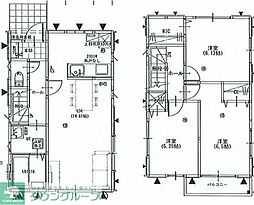 京王相模原線 南大沢駅 徒歩21分の賃貸一戸建て 3LDKの間取り