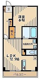 京王線 聖蹟桜ヶ丘駅 徒歩6分の賃貸マンション 3階1LDKの間取り