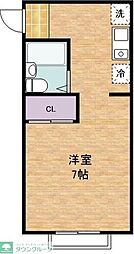 キュービック永山 103 1階1Kの間取り