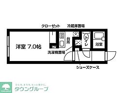 Ｎａｓｉｃ永山 3階ワンルームの間取り