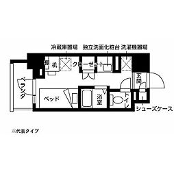 キャンパスヴィレッジ多摩センター ワンルームの間取図画像