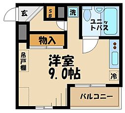T'sgarden稲城 ワンルームの間取図画像